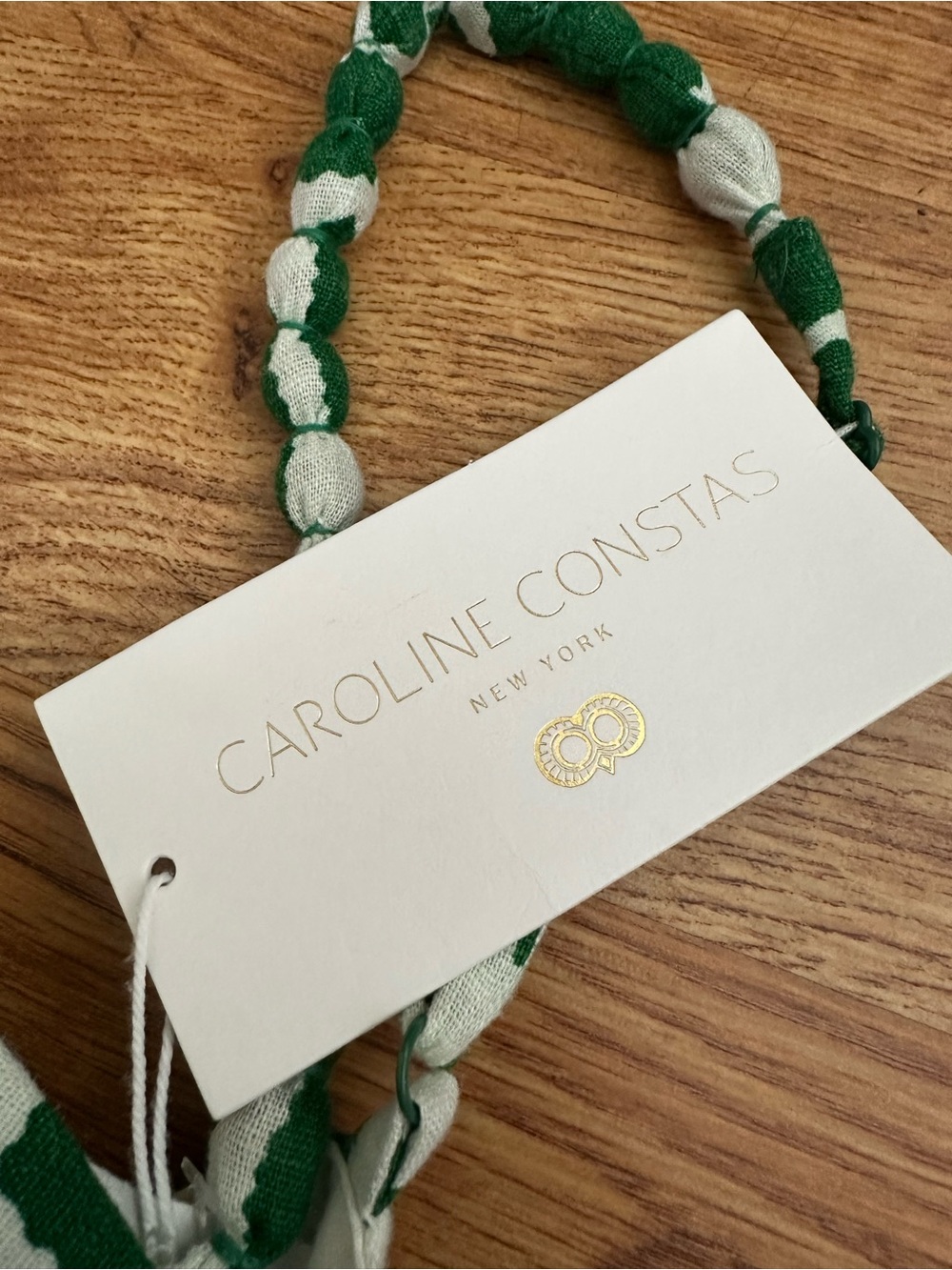 NWT Caroline Constas Green White Linen Blend Midi Dress S - Picture 5 of 15